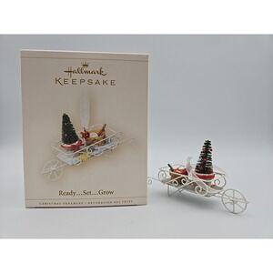 2006 Hallmark Keepsake Holiday Ornament Ready...Set...Grow Handcrafted and Metal